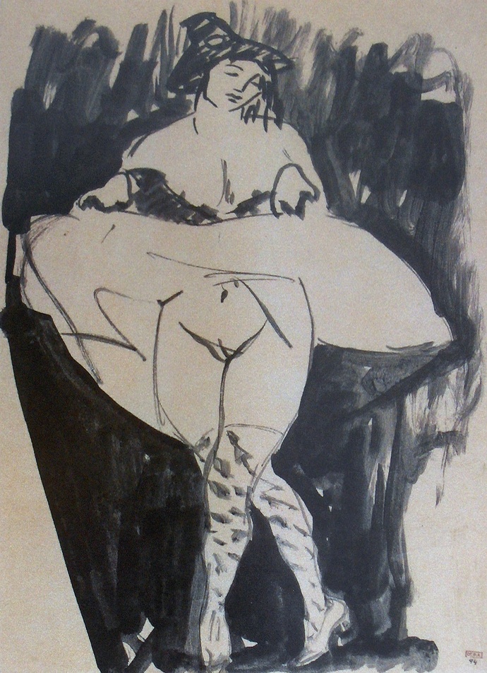 Amedeo-Modigliani-Dancer-Danseres-drawing