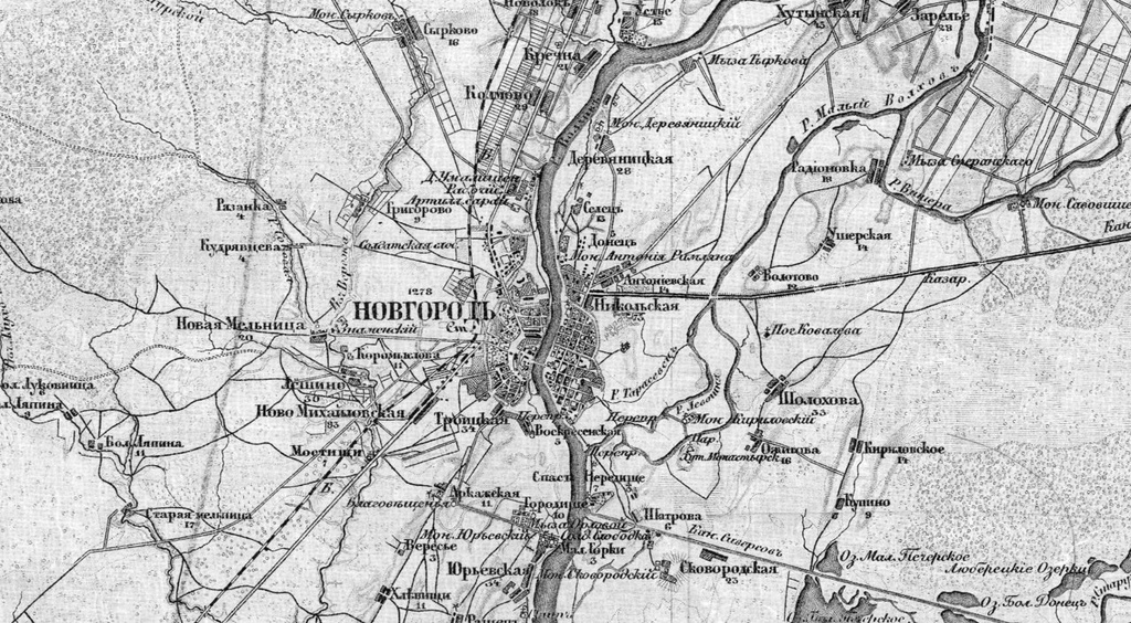 Топографическая карта великого новгорода